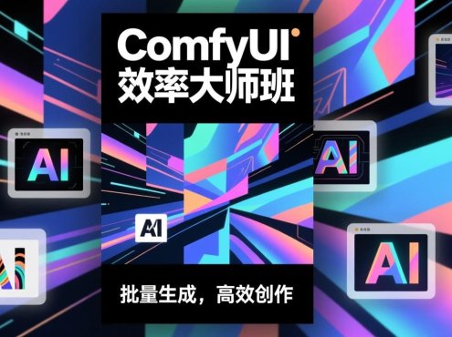 ComfyUI效率大师班：工作流搭建，批量生成，将个人AI出图效率提升5-10倍，月接单收入1-3万