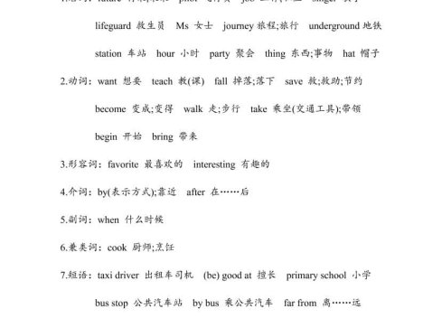 五年级上英语知识点总结《沪教版》