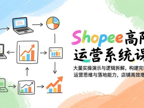 Shopee高阶运营系统课:大量实操演示与逻辑拆解,构建完整的运营思维与落地能力,店铺高效增长
