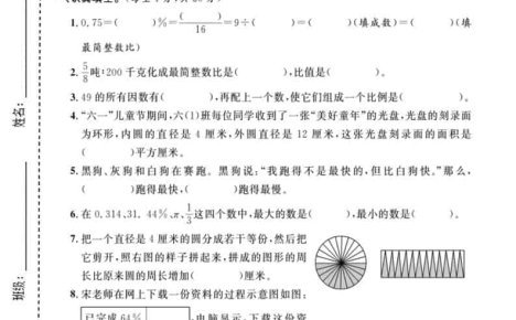 六年级上数学期末质量检测卷3《冀教版》