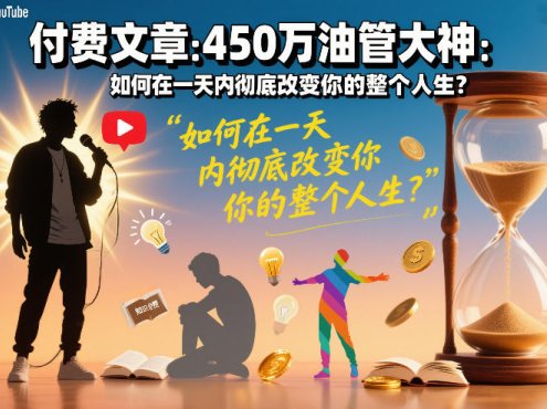 付费文章：450万油管大神：如何在一天内彻底改变你的整个人生？