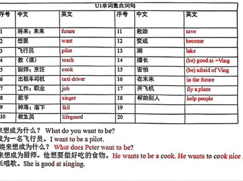 五年级上英语各单元单词和句子必背默写《沪教牛津版》