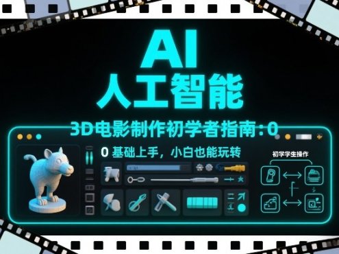 AI人工智能3D电影制作初学者指南：0基础上手，小白也能玩转