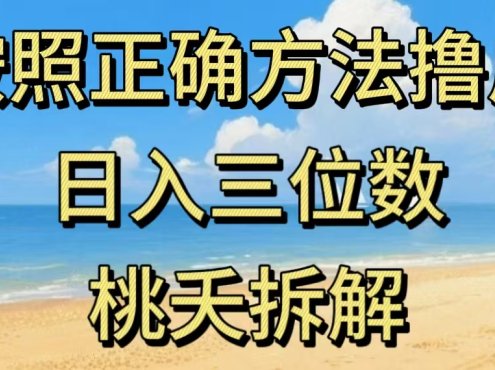 最新零撸看广告賺米，按照正确方法撸广，日入三位数，适合学生宝妈上班族
