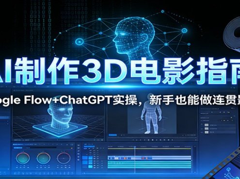 AI制作3D电影指南：Google Flow+ChatGPT实操，新手也能做连贯影片