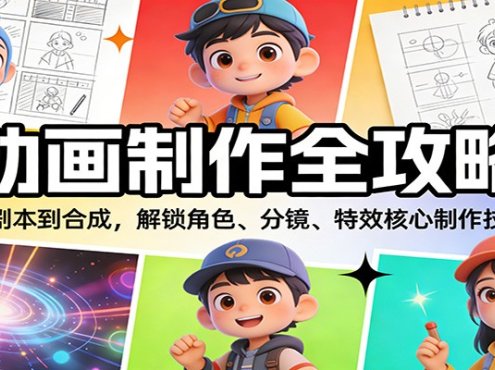 动画制作全攻略：从剧本到合成，解锁角色、分镜、特效核心制作技巧