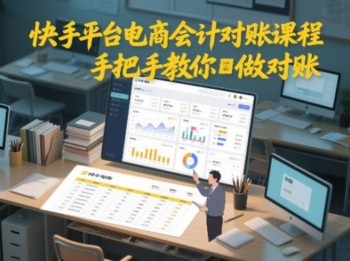 快手平台电商会计对账课程，手把手教你做对账