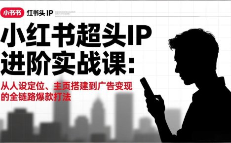 小红书超头IP进阶实战课:从人设定位、主页搭建到广告变现的全链路爆款打法