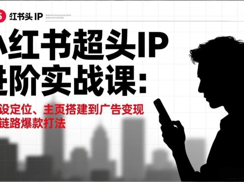 小红书超头IP进阶实战课：从人设定位、主页搭建到广告变现的全链路爆款打法