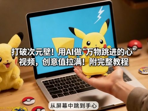打破次元壁!用AI做【万物跳进手心】视频,创意值拉满!附完整教程