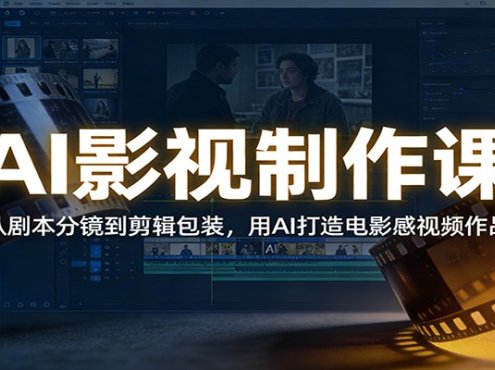 AI影视制作课：从剧本分镜到剪辑包装，用AI打造电影感视频作品