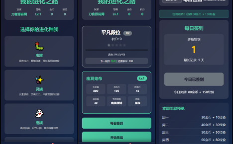 文字游戏：进化之路2.0二开完美版本源码 带后台
