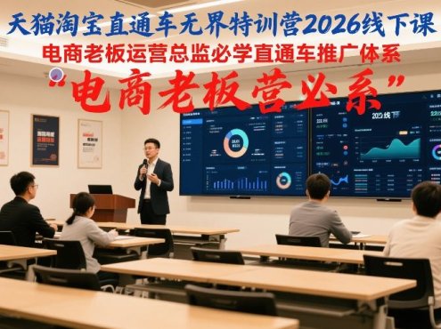 天猫淘宝直通车无界特训营2026线下课,电商老板运营总监必学直通车推广体系