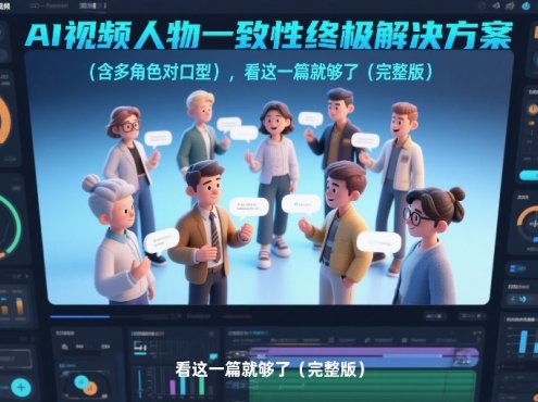 AI视频人物一致性终极解决方案(含多角色对口型),看这一篇就够了(完整版)