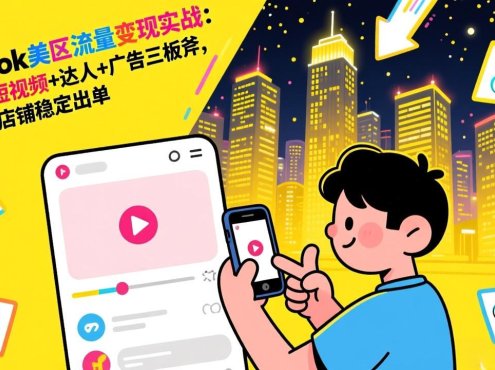TikTok美区流量变现实战:掌握短视频+达人+广告三板斧,驱动店铺稳定出单