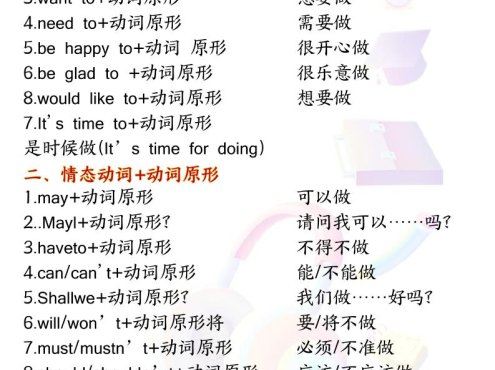 六年级上英语常用固定搭配