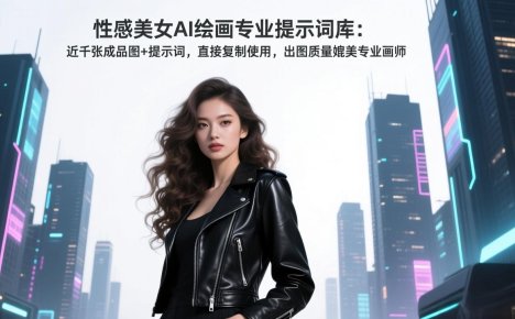 性感美女AI绘画专业提示词库:近千张成品图+提示词,直接复制使用,出图质量媲美专业画师