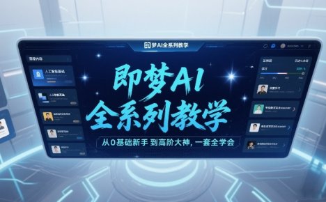 即梦AI全系列教学,从0基础新手到高阶大神,一套全学会