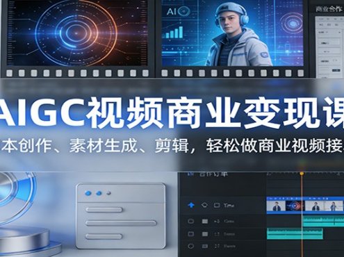 AIGC视频商业变现课：脚本创作、素材生成、剪辑，轻松做商业视频接单