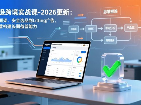 亚马逊跨境实战课-2026更新:从思维框架、安全选品到Listing广告,步步为营构建长期盈利能力