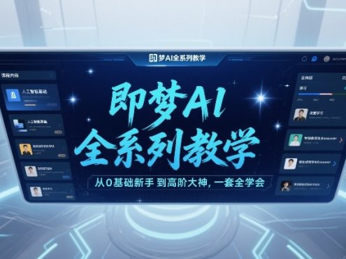 即梦AI全系列教学，从0基础新手到高阶大神，一套全学会