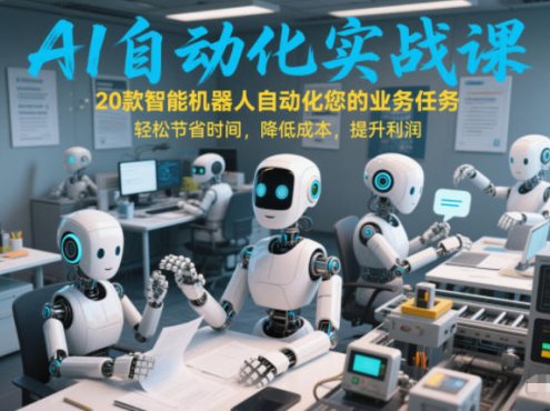 AI自动化实战课:20款智能机器人自动化您的业务任务,轻松节省时间,降低成本,提升利润