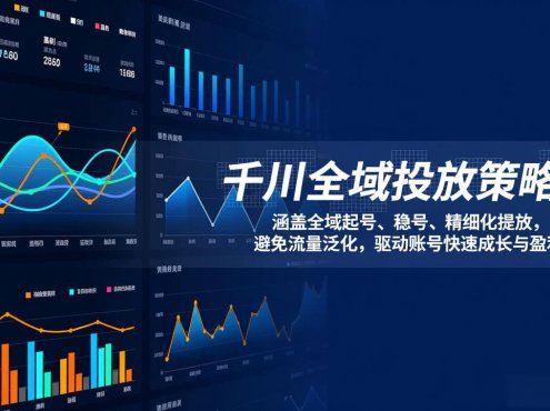 千川全域投放策略课:涵盖全域起号、稳号、精细化投放,避免流量泛化,驱动账号快速成长与盈利