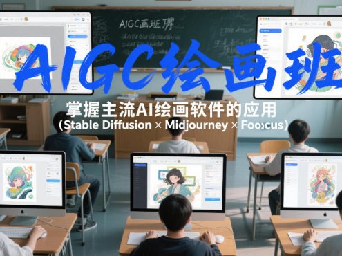AIGC绘画班，掌握主流Ai绘画软件的应用(Stable Diffusion x Midjourney x Fooocus)