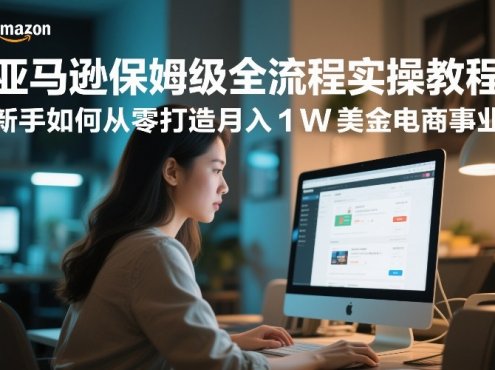 亚马逊保姆级全流程实操教程，新手如何从零打造月入1W美金电商事业