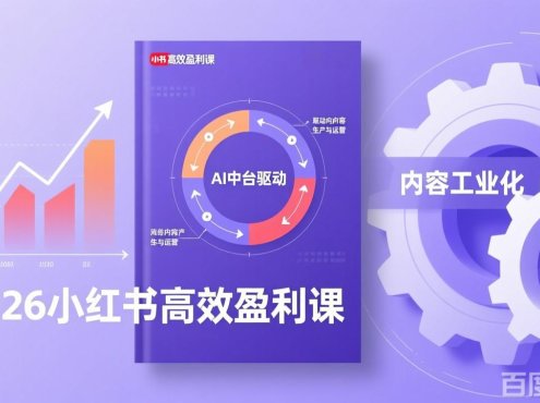 2026小红书高效盈利课,流量双引擎+内容工业化+AI中台驱动,构建可复制的千万级营收模型