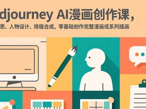 Midjourney AI漫画创作课,脚本构思、人物设计、排版合成,零基础创作完整漫画或系列插画