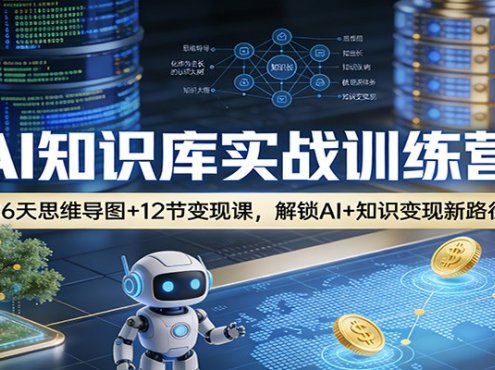 AI知识库实战训练营：36天思维导图+12节变现课，解锁AI+知识变现新路径