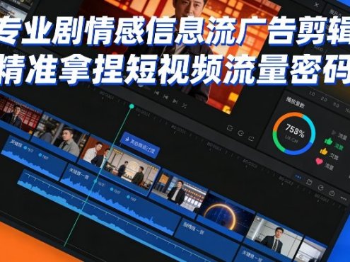 专业剧情感信息流广告剪辑，精准拿捏短视频流量密码