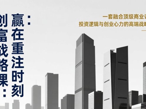 《创富战略课：赢在重注时刻》一套融合顶级商业认知、投资逻辑与创业心力的高端战略课程