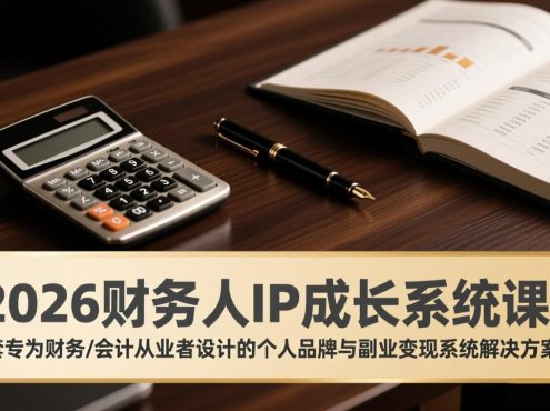 2026财务人IP成长系统课：一套专为财务/会计从业者设计的个人品牌与副业变现系统解决方案