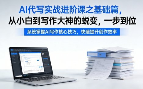 AI代写实战进阶课之基础篇，从小白到写作大神的蜕变，一步到位【揭秘】
