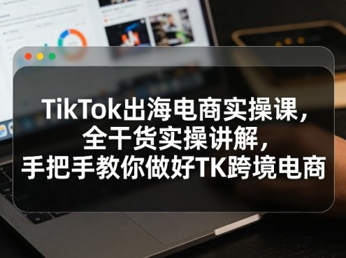 TikTok出海电商实操课，全干货实操讲解，手把手教你做好TK跨境电商