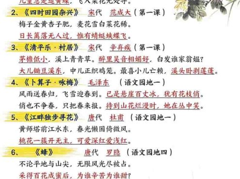 四年级下语文期末总复习重点知识点归纳整理-共29页