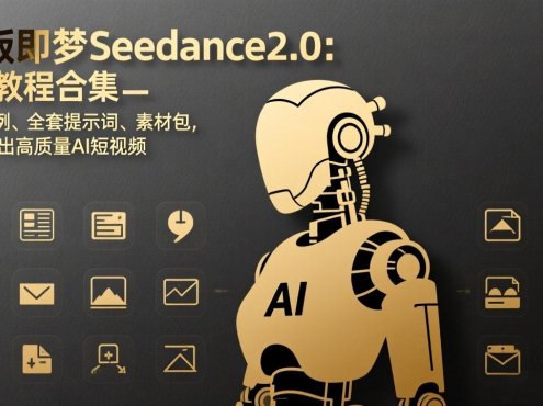 新版即梦Seedance2.0:5套教程合集,40+案例、全套提示词、素材包,轻松做出高质量AI短视频