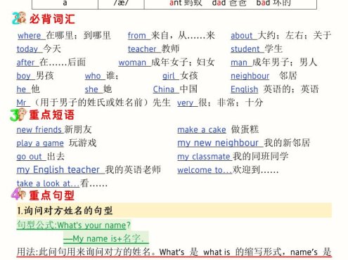 寒假预习三下人教PEP版英语1-6单元记读小纸条(12页)