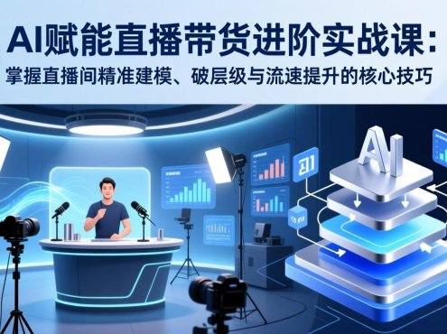 AI赋能直播带货进阶实战课:掌握直播间精准建模、破层级与流速提升的核心技巧