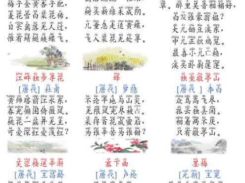 四下语文寒假预习全册必背知识汇总27页