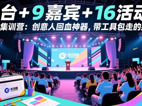 舞台 + 9 嘉宾 + 16 活动！品牌集训营：创意人回血神器，带工具包走的那种
