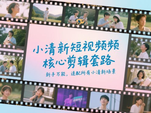 小清新短视频核心剪辑套路，新手万能，适配所有小清新场景
