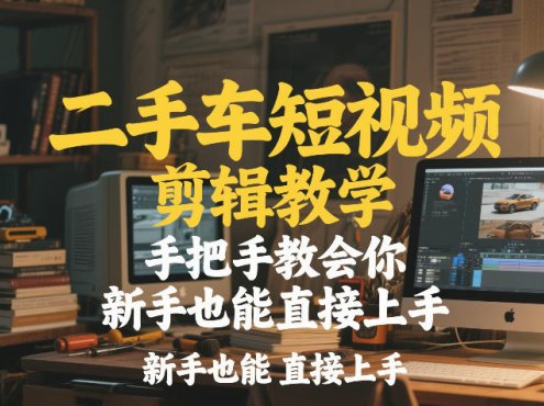二手车短视频剪辑教学，手把手教会你，新手也能直接上手