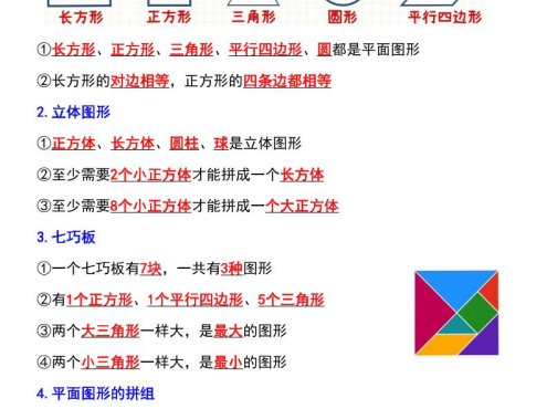 一年级下数学必背知识点梳理