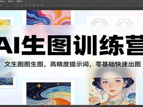 AI生图训练营:文生图图生图,高精度提示词,零基础快速出图
