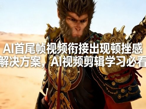 AI首尾帧视频衔接出现顿挫感解决方案,AI视频剪辑学习必看