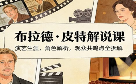 演员说-布拉德.皮特解说课:演艺生涯,角色解析,观众共鸣点全拆解