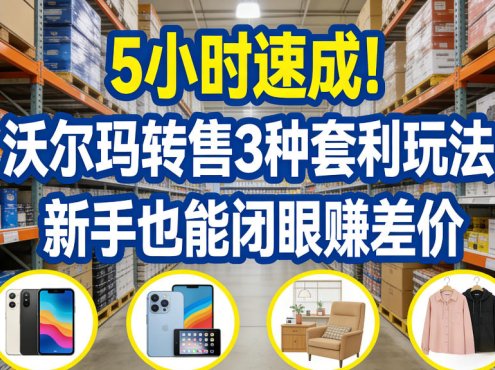 5小时速成!沃尔玛转售3种套利玩法,新手也能闭眼賺差价